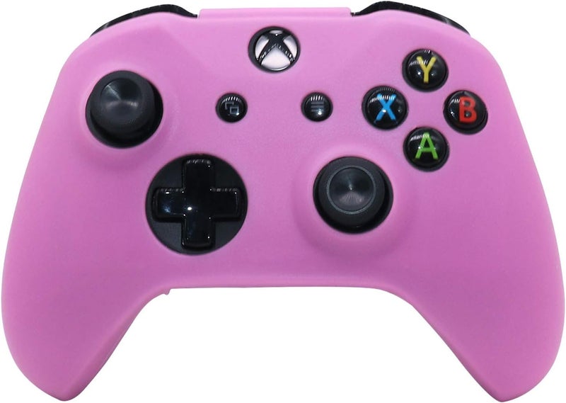 RALAN Pink Skins ,Silicone Controller Cover Skin Protector Compatible for Xbox One S/X Controller (Pink Pro Thumb Grip x 2,Cat + Skull Cap &Cover Grip x 2) - Image 2